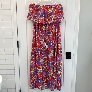 Japna strapless floral dress, size XL